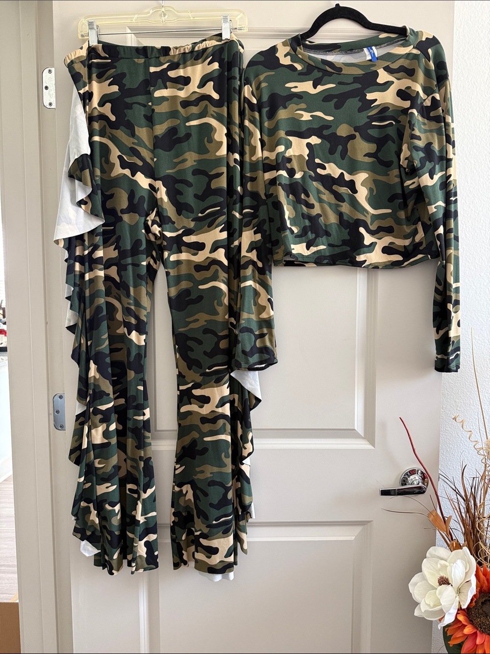 Camo Print 3XL Two-Piece Set - Women